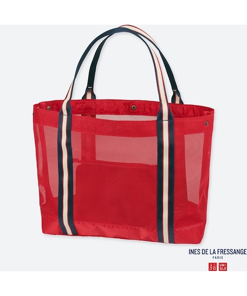 UNIQLO（ユニクロ）の「メッシュバッグ（ハンドバッグ・レディース・NAVY 69/RED 15/OFF WHITE 01・フリー）」の3枚目の写真