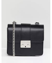 Bershka | Bershka Chain Strap Mini Satchel Bag In Black(ショルダーバッグ)