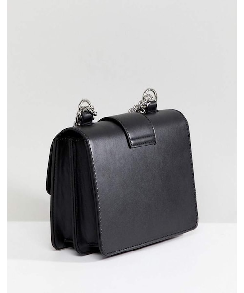 Bershka（ベルシュカ）の「Bershka Chain Strap Mini Satchel Bag In Black（ショルダーバッグ・レディース・Black・One Size）」の4枚目の写真