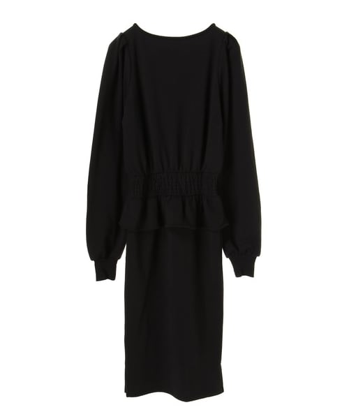 E hyphen world gallery Bon Bon(イーハイフンワールドギャラリーボンボン)の「ボリュームショルダーワンピース(ワンピース/ドレス・ブラック・S)」の2枚目の写真