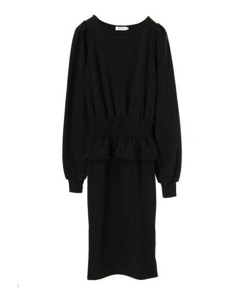 E hyphen world gallery Bon Bon(イーハイフンワールドギャラリーボンボン)の「ボリュームショルダーワンピース(ワンピース/ドレス・ブラック・S)」の7枚目の写真