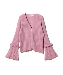 GRL | フレアスリーブケーブルフリルラメカーディガン(カーディガン/ボレロ)