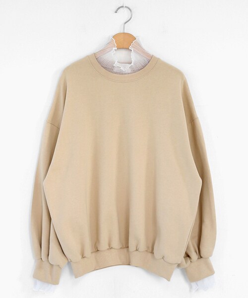 DHOLIC(ディーホリック)の「プリーツレースヘムスウェット(スウェット・レディース・ブルー/グレー/ベージュ・FREE)」の3枚目の写真