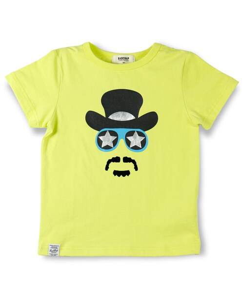 RADCHAP(ラッドチャップ)の「マスタッシュ半袖Tシャツ(Tシャツ/カットソー・キッズ・ライム/杢グレー・80~140)」の1枚目の写真