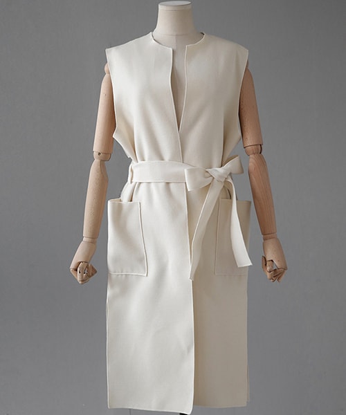 DHOLIC（ディーホリック）の「ストラップSETロングベスト（ベスト・レディース・グレー/ベージュ/ホワイト/その他/ブラック・FREE）」の2枚目の写真