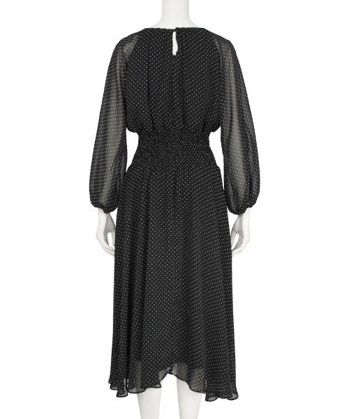 RANDA（ランダ）の「2018SS新作/肩あきシャーリングワンピース（ワンピース/ドレス・レディース・ブラック/ピンク/ネイビー・0/1）」の5枚目の写真