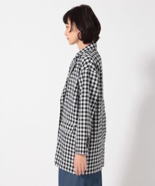 LOWRYS FARM（ローリーズファーム）の「ギンガムチェックジャケット（ジャケット/アウター・ギンガム/オレンジ）」の6枚目の写真