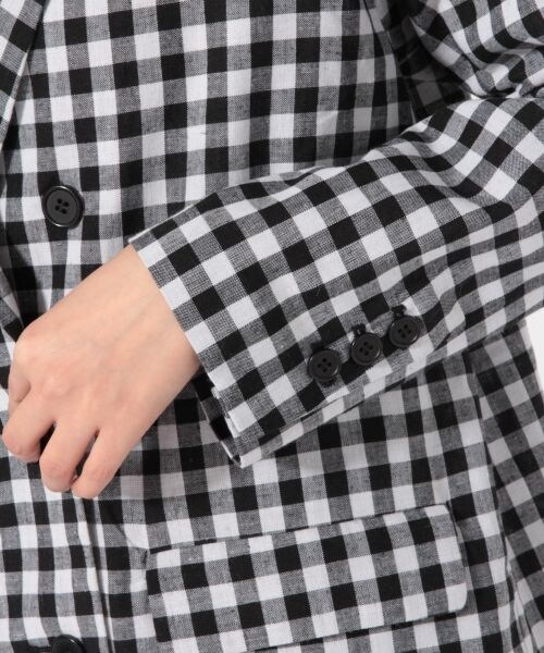 LOWRYS FARM（ローリーズファーム）の「ギンガムチェックジャケット（ジャケット/アウター・ギンガム/オレンジ）」の10枚目の写真