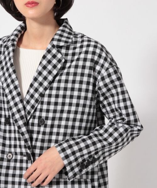 LOWRYS FARM（ローリーズファーム）の「ギンガムチェックジャケット（ジャケット/アウター・ギンガム/オレンジ）」の9枚目の写真