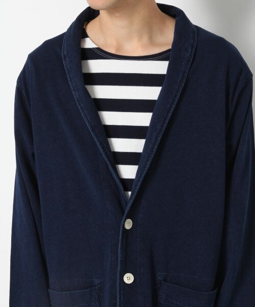 RAGEBLUE（レイジブルー）の「デニムショールコート（ジャケット/アウター・ブルー/ネイビー）」の7枚目の写真