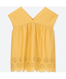 UNIQLO | コットンエンブロイダリーブラウス（ノースリーブ）(シャツ/ブラウス)