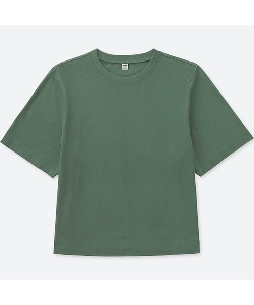 UNIQLO（ユニクロ）の「クロップドクルーネックT（半袖）（T