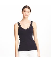 UNIQLO | 2WAYリブレースタンクトップ(Tシャツ/カットソー)