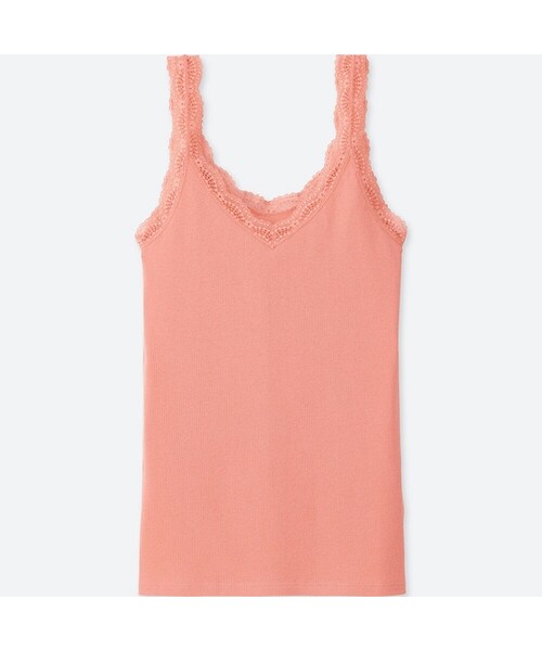 UNIQLO（ユニクロ）の「2WAYリブレースタンクトップ（Tシャツ/カットソー・レディース・WHITE 00/YELLOW 41/LIGHT GRAY 02/OLIVE 56/BLACK 09/ORANGE 22/NAVY 69/RED 13/GREEN 54/PURPLE 71・XS/XXL/S/3XL/L/M/XL）」の10枚目の写真