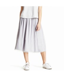 UNIQLO | リバーシブルチュールスカート（丈標準71～73cm）(スカート)