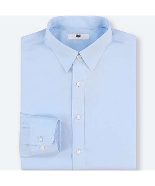 UNIQLO（ユニクロ）の「ファインクロスブロードシャツ（レギュラーカラー・ポケットなし・長袖）（シャツ/ブラウス・メンズ・WHITE 00/BLACK 09/BLUE 63・4XL/XS/3XL/XXL/XL/S/M/L）」の3枚目の写真