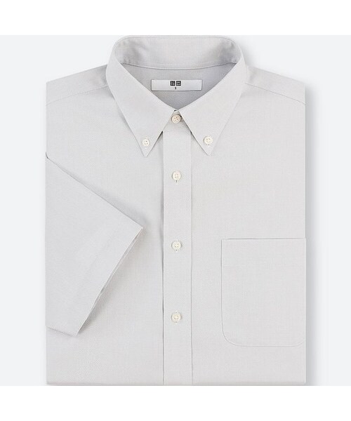 UNIQLO（ユニクロ）の「ドライイージーケアオックスフォードシャツ（ボタンダウン・半袖）（シャツ/ブラウス・メンズ・WHITE 00/PINK 11/NAVY 69/BLUE 62/LIGHT GRAY 02・3XL/XS/S/4XL/XL/XXL/M/L）」の3枚目の写真