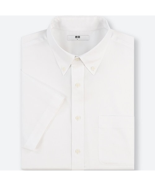 UNIQLO（ユニクロ）の「ドライイージーケアオックスフォードシャツ（ボタンダウン・半袖）（シャツ/ブラウス・メンズ・WHITE 00/PINK 11/NAVY 69/BLUE 62/LIGHT GRAY 02・3XL/XS/S/4XL/XL/XXL/M/L）」の2枚目の写真