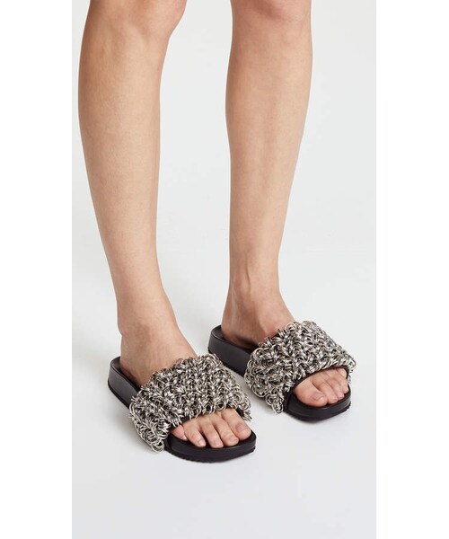 Alexander Wang ロゴストラップ スリッポン スライド Alexander Wang | アレキサンダー・ワン ロゴストラップ
