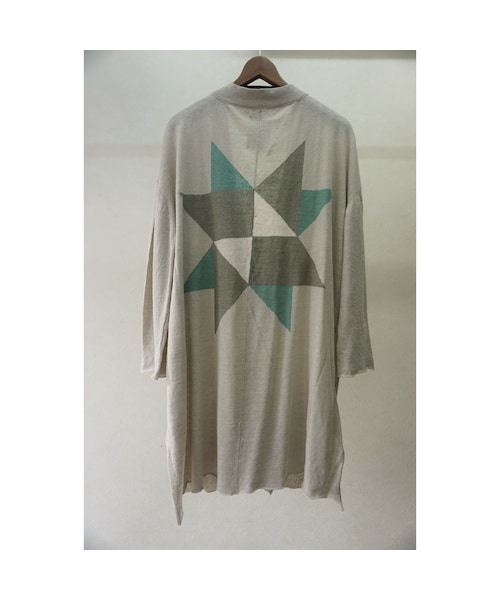 STOF（ストフ）の「stof　アーミッシュリネンガウンカーデ（OLIVE）（カーディガン/ボレロ・メンズ・その他）」の5枚目の写真