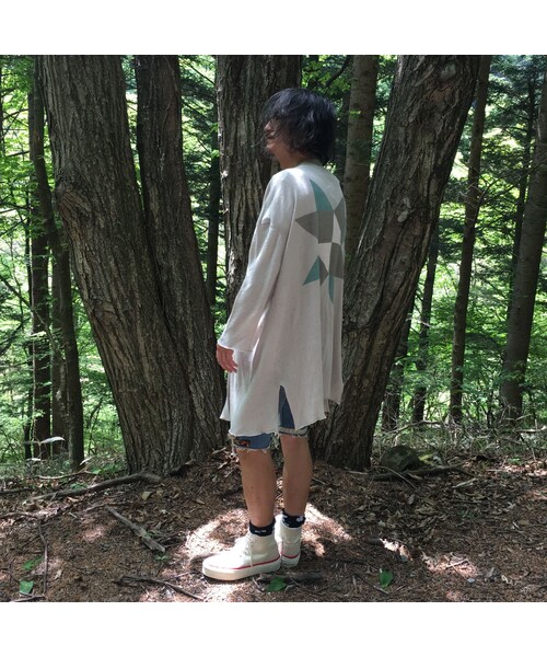 STOF（ストフ）の「stof　アーミッシュリネンガウンカーデ（OLIVE）（カーディガン/ボレロ・メンズ・その他）」の11枚目の写真