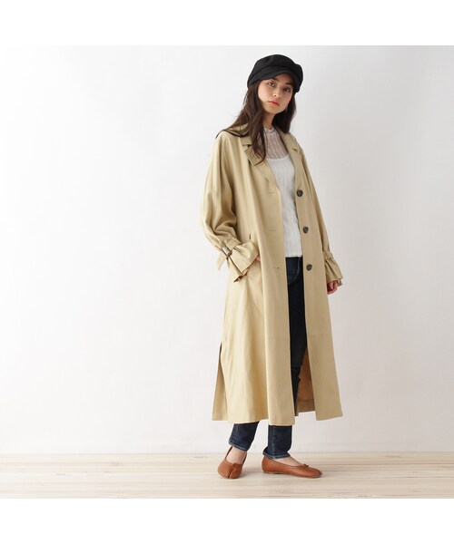 OZOC（オゾック）の「袖デザイントレンチコート（ジャケット/アウター・レディース・ベージュ/グレー・その他）」の11枚目の写真