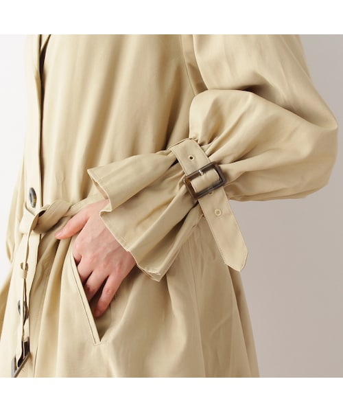 OZOC（オゾック）の「袖デザイントレンチコート（ジャケット/アウター・レディース・ベージュ/グレー・その他）」の7枚目の写真