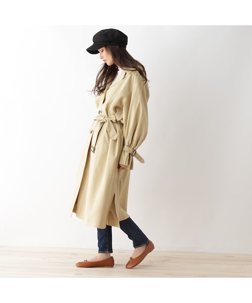 OZOC（オゾック）の「袖デザイントレンチコート（ジャケット/アウター・レディース・ベージュ/グレー・その他）」の12枚目の写真