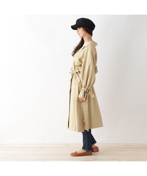 OZOC（オゾック）の「袖デザイントレンチコート（ジャケット/アウター・レディース・ベージュ/グレー・その他）」の4枚目の写真