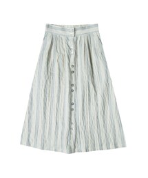 cache cache | Rylee＆cru  stripe button front midi skirt(デニムスカート)