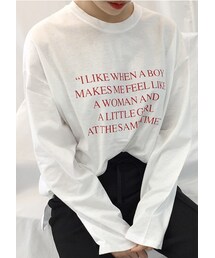 Dailyabout | レタリング長袖Tシャツ(Tシャツ/カットソー)