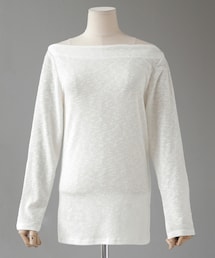 DHOLIC | テクスチャーボートネックTシャツ(Tシャツ/カットソー)