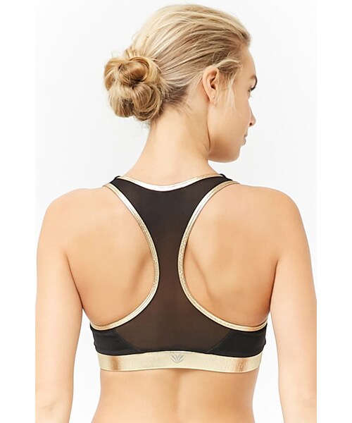 FOREVER 21（フォーエバー トゥエンティーワン）の「High Impactメタリックトリムスポーツブラ（その他・レディース・BLACK/GOLD・XS/S/M/L）」の3枚目の写真