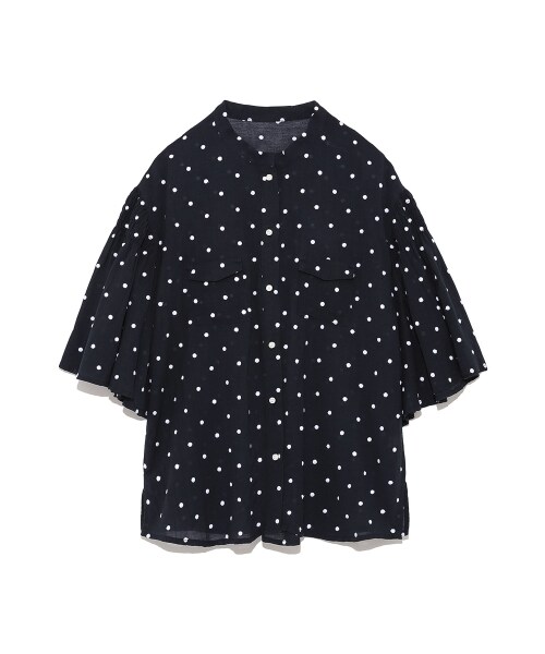 FURFUR（ファーファー）の「ドット刺繍ブラウス（ブラウス・レディース・WHT/NVY・F）」の2枚目の写真