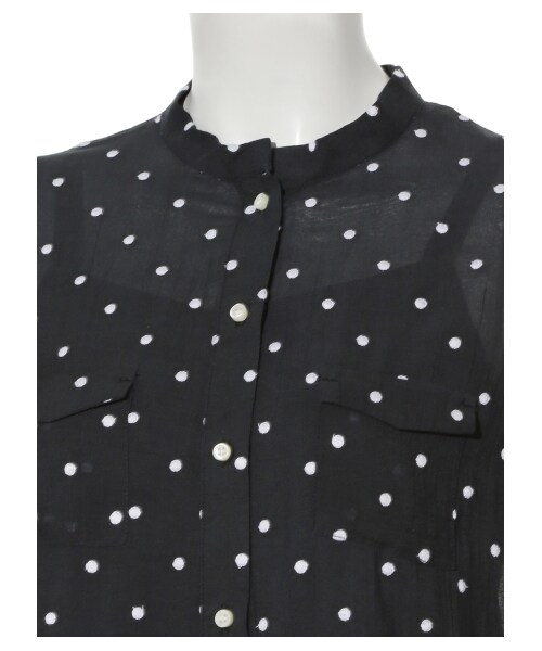 FURFUR（ファーファー）の「ドット刺繍ブラウス（ブラウス・レディース・WHT/NVY・F）」の7枚目の写真