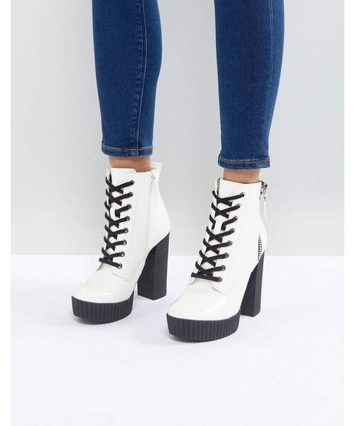 aldo white ankle boots