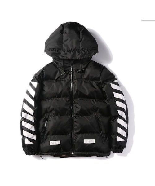 Off White オフホワイト の オフホワイト Off White ダウン メンズ 黒 ジャケット Ow 01 ダウンジャケット コート Wear