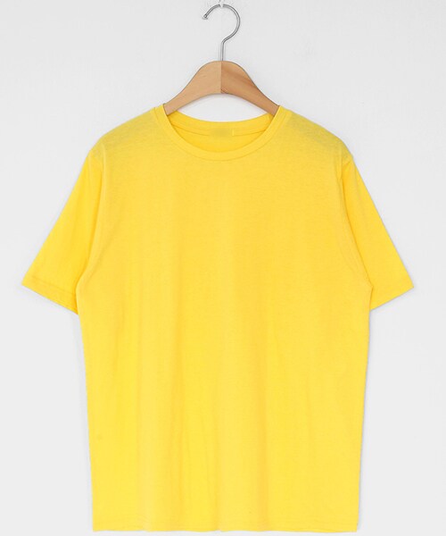 DHOLIC（ディーホリック）の「モダールブレンドTシャツ（Tシャツ/カットソー・レディース・ホワイト/イエロー/ピンク/ブラック・FREE）」の3枚目の写真