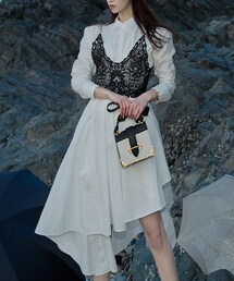 DINT | ディープレースレイヤード身体トップ(タンクトップ)