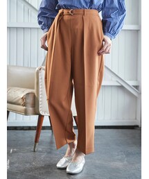 earth music&ecology | ・ベルト付きペグトップパンツ(パンツ)