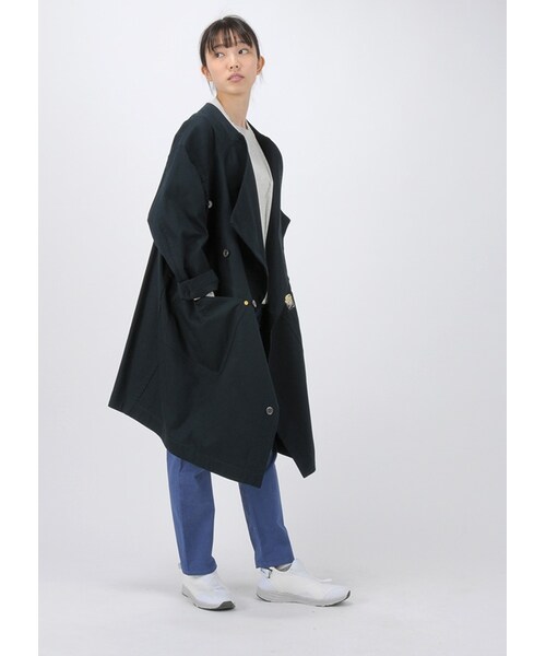 mercibeaucoup,（メルシーボークー）の「メルシーボークー、 / B：わさっトレンチ / コート（ジャケット/アウター・レディース・beige 0○01○/khaki 0○01○/navy 0○01○・サイズ,身丈,身幅,裄丈,0,89,65,79,01,90,68,81.5,）」の11枚目の写真