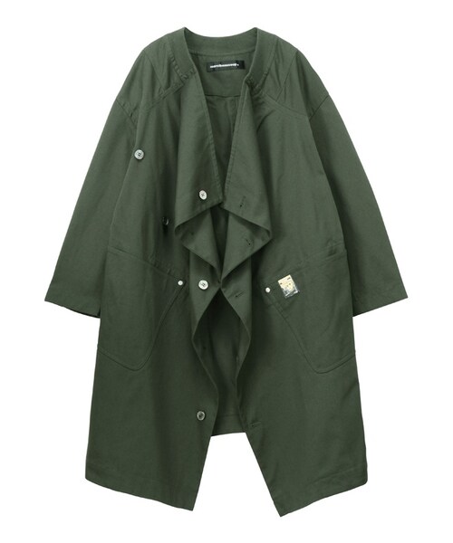 mercibeaucoup,（メルシーボークー）の「メルシーボークー、 / B：わさっトレンチ / コート（ジャケット/アウター・レディース・beige 0○01○/khaki 0○01○/navy 0○01○・サイズ,身丈,身幅,裄丈,0,89,65,79,01,90,68,81.5,）」の2枚目の写真