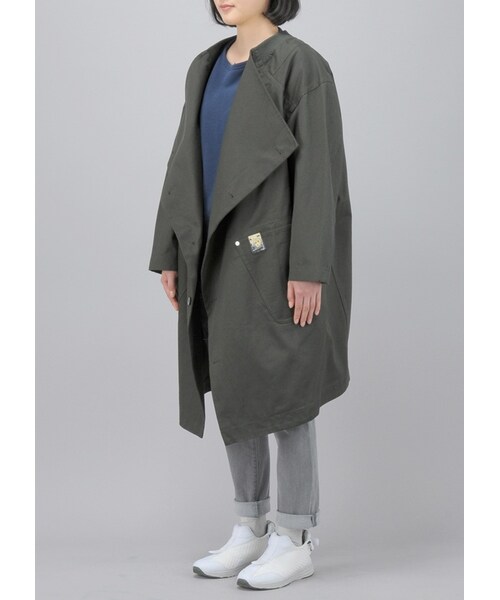 mercibeaucoup,（メルシーボークー）の「メルシーボークー、 / B：わさっトレンチ / コート（ジャケット/アウター・レディース・beige 0○01○/khaki 0○01○/navy 0○01○・サイズ,身丈,身幅,裄丈,0,89,65,79,01,90,68,81.5,）」の21枚目の写真