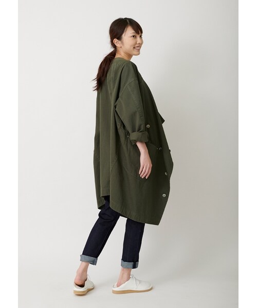 mercibeaucoup,（メルシーボークー）の「メルシーボークー、 / B：わさっトレンチ / コート（ジャケット/アウター・レディース・beige 0○01○/khaki 0○01○/navy 0○01○・サイズ,身丈,身幅,裄丈,0,89,65,79,01,90,68,81.5,）」の16枚目の写真