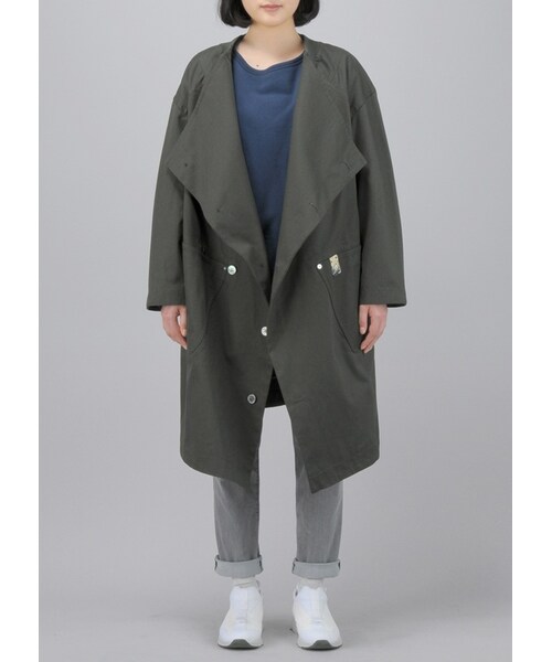 mercibeaucoup,（メルシーボークー）の「メルシーボークー、 / B：わさっトレンチ / コート（ジャケット/アウター・レディース・beige 0○01○/khaki 0○01○/navy 0○01○・サイズ,身丈,身幅,裄丈,0,89,65,79,01,90,68,81.5,）」の20枚目の写真