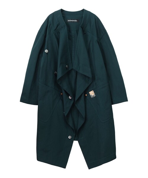 mercibeaucoup,（メルシーボークー）の「メルシーボークー、 / B：わさっトレンチ / コート（ジャケット/アウター・レディース・beige 0○01○/khaki 0○01○/navy 0○01○・サイズ,身丈,身幅,裄丈,0,89,65,79,01,90,68,81.5,）」の3枚目の写真