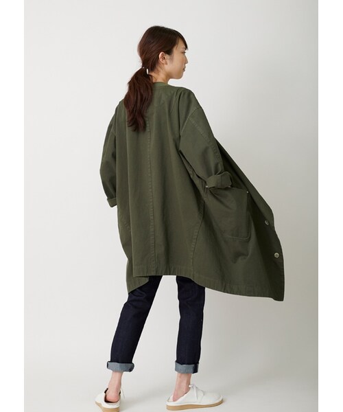 mercibeaucoup,（メルシーボークー）の「メルシーボークー、 / B：わさっトレンチ / コート（ジャケット/アウター・レディース・beige 0○01○/khaki 0○01○/navy 0○01○・サイズ,身丈,身幅,裄丈,0,89,65,79,01,90,68,81.5,）」の18枚目の写真