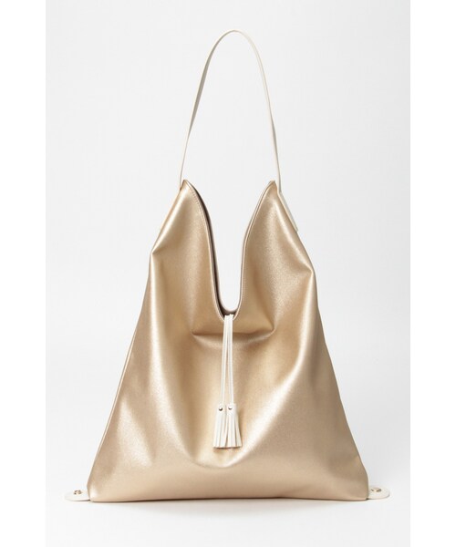 LBC（エルビーシー）の「メタリック2WAYワンショルダーバッグ（バックパック/リュック・オリーブ/ゴールド/シルバー・ソノタ）」の3枚目の写真