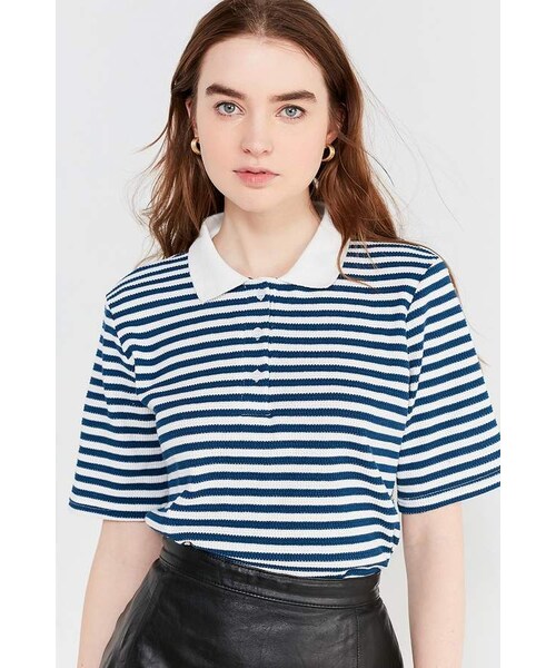 oversized striped polo
