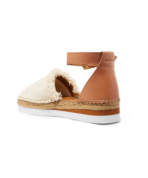 SEE BY CHLOE(シーバイクロエ)の「See by Chloé - Leather And Canvas Platform Espadrilles - Neutral(その他シューズ・レディース・neutral・It41/It37/It38/It40/It36/It35/It39)」の2枚目の写真